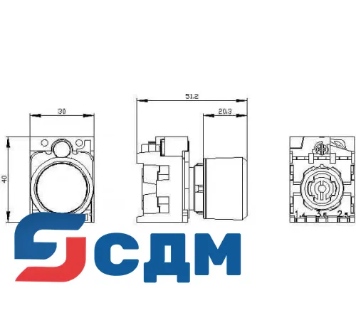 3SU1200-0EB20-0AA0 Кнопка с увеличенным ходом