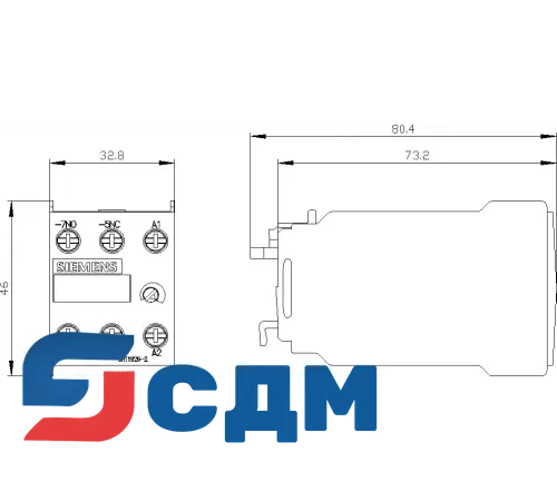 3RT1926-2FK21 Вспомогательный блок с электронной выдержкой