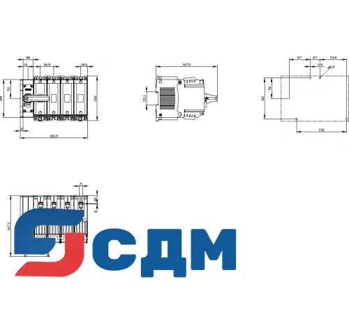 3KF1406-2LB11 3KF Выключатель-разъединитель с предохранителями