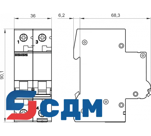 Автоматический выключатель Siemens 5SL4204-8