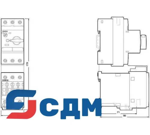 3RA1120-4AA25-0BB4 Сборка прямого пуска SIRIUS для крепления на рейке и монтажной плате