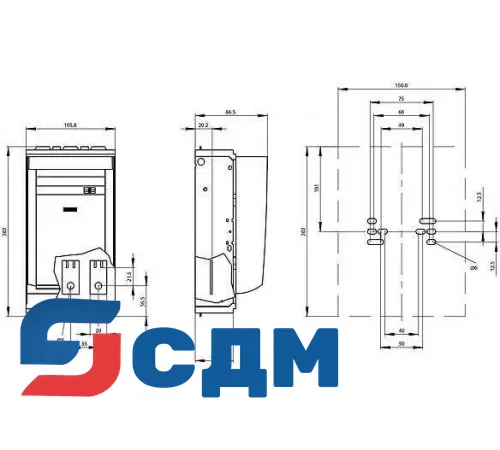 3NP1133-1CA10 Установка на монтажной панели