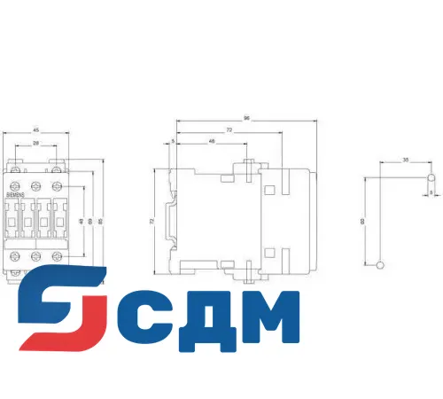 Контактор Siemens 3RT1025-1BB40