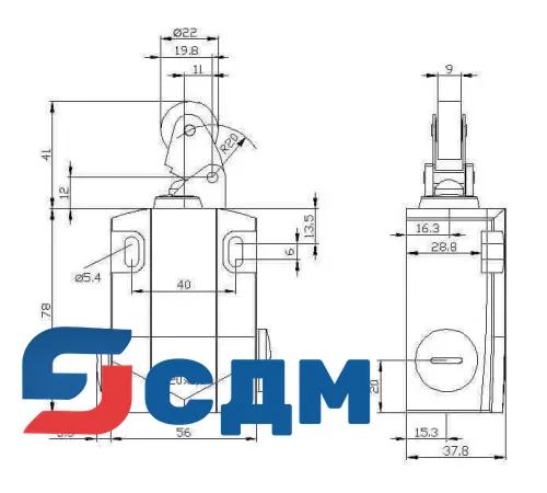 3SE5122-0CE01 Корпуса шириной 56 мм