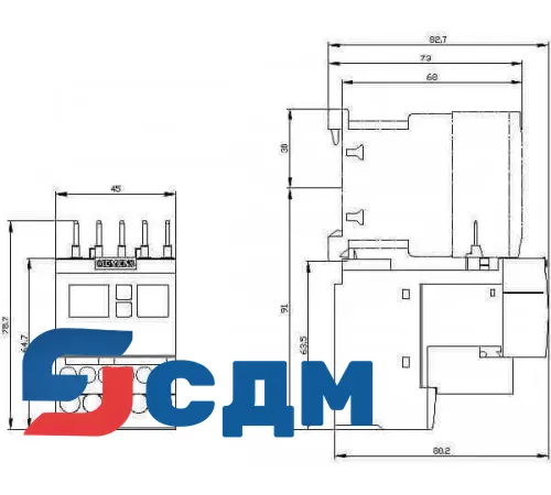 3RR2441-1AA40 Реле контроля тока