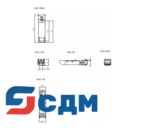 6GK5992-1AN00-8AA0 Подключаемые трансиверы для SCALANCE XM-400 управляемый