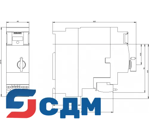 3RA6400-2CB43 Нереверсивный пускатель 3RA64