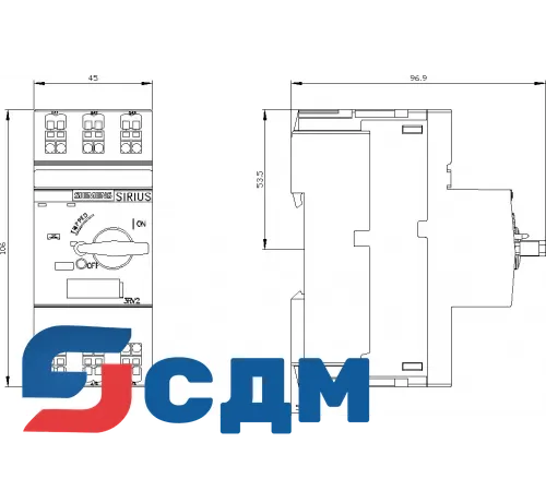 3RV2311-0JC20 Для пусковых сборок