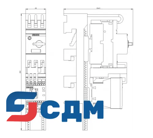 3RA2110-0DH15-1AP0 3RA21 для монтажа на адаптер сборных шин с межосевым расстоянием 60 мм