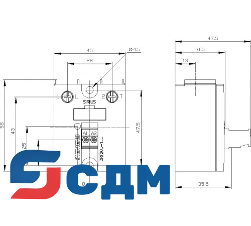 3RF2050-1AA04 Твердотельное реле Siemens
