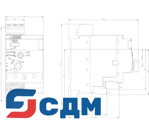 3RA6500-2EB42 Реверсивный компактный пускатель 3RA65
