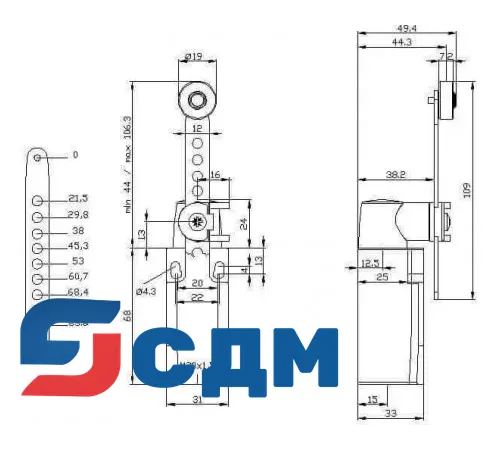 3SE5232-0CK62-1AJ0 Корпуса шириной 31 мм в соответствии с EN 50047