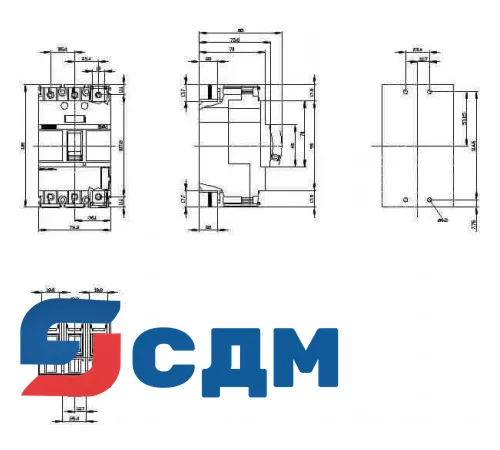 3VA1010-2ED36-0AA0 3VA1 Автоматический выключатель в литом корпусе до 250 А, TM, 400 В, до 70 кА
