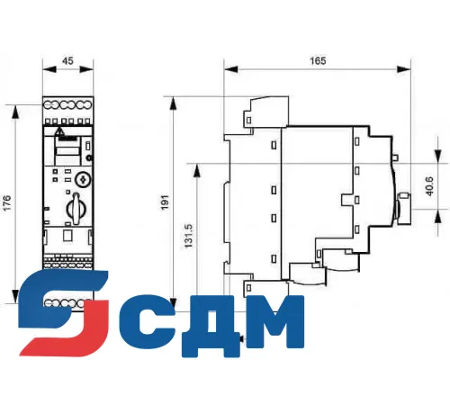 3RA6120-2BB32 Нереверсивный компактный пускатель 3RA61