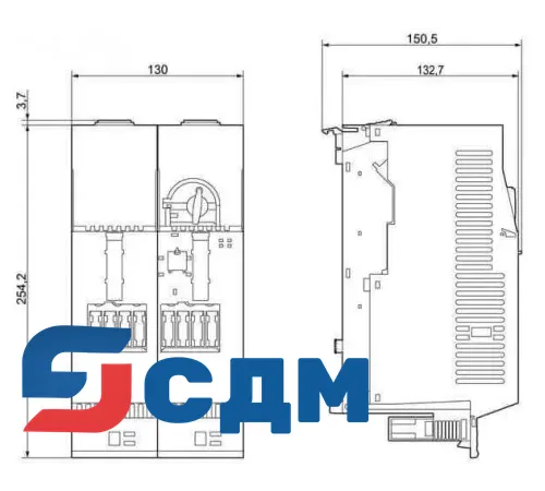 3RK1301-0BB13-1AA4 Фидер нагрузки F-DS1e-x и F-RS1e-x для ET 200S