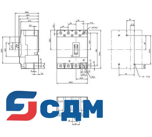3VL2712-3EC43-.... автоматический выключатель четырехполюсный
