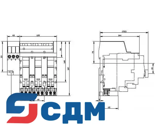 3RA6812-8AB Системы ввода питания для 3RA6