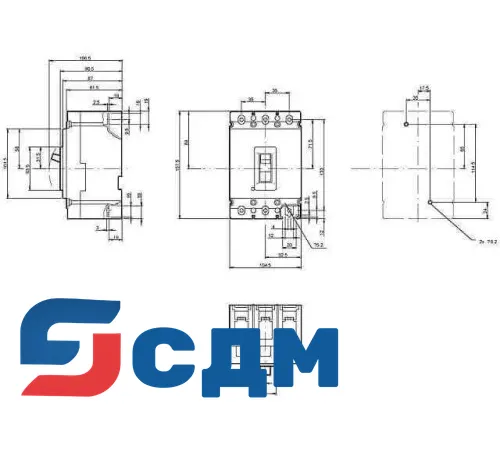 3VL1708-1DD36-.... автоматический выключатель 3 полюсный