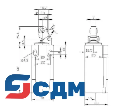 3SE5232-0CE12-1CA0 Корпуса шириной 31 мм в соответствии с EN 50047