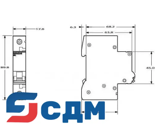 Автоматический выключатель Siemens 5SL6116-7