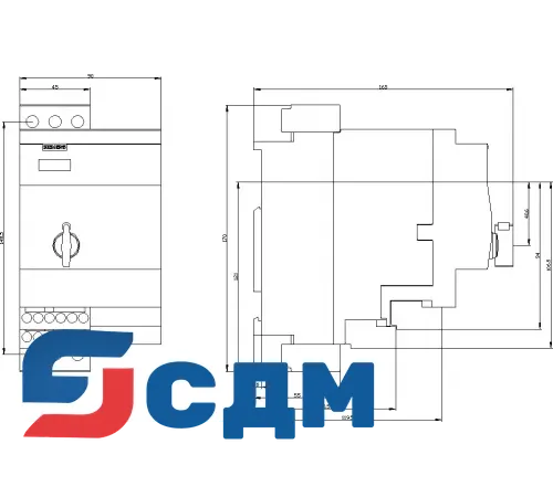 3RA6250-1CP32 Реверсивный компактный пускатель 3RA62
