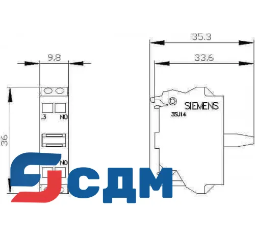 3SU1400-2AA10-3BA0 Контактные модули