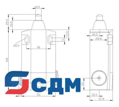 3SE5162-0EC02 XL, Ширина корпуса 56 мм