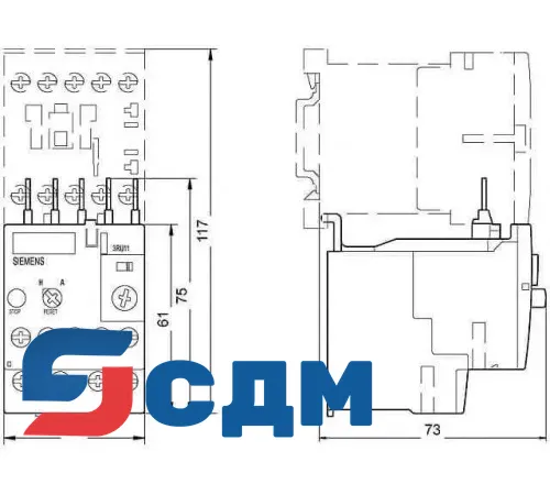 Siemens 3RU1116-1AB0 Тепловые реле перегрузки