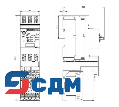3RA2110-0BE15-1BB4 3RA21 для монтажа на стандартную рейку или для крепления винтами