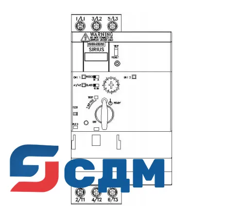 3RA6250-1CB34 Реверсивный компактный пускатель 3RA62