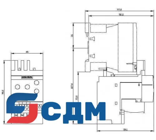 3RR2141-2AA30 Реле контроля тока