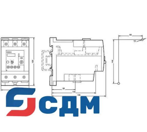 Siemens 3RU1146-4MB1 Тепловые реле перегрузки