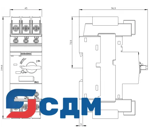 3RV2711-0DD10 Для защиты системы в соответствии с UL 489/CSA C22.2 № 5