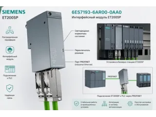 6ES7193-6AR00-0AA0 Siemens — обзор интерфейсного модуля ET200SP