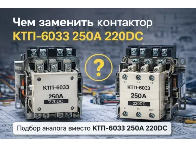 Чем заменить контактор КТП-6033 250А 220DC
