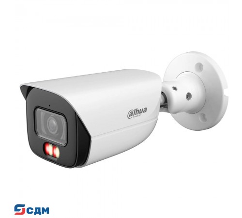 DAHUA DH-IPC-HFW3249EP-S-IL-0280B Уличная цилиндрическая IP-видеокамера 2Мп, 1/2.9” CMOS, объектив 2.8мм, видеоаналитика, микрофон, ИК 50м, LED 50м, IP67, металл