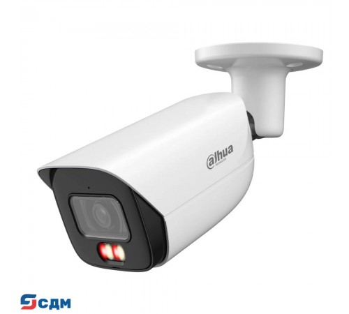 DAHUA DH-IPC-HFW3249EP-S-IL-0280B Уличная цилиндрическая IP-видеокамера 2Мп, 1/2.9” CMOS, объектив 2.8мм, видеоаналитика, микрофон, ИК 50м, LED 50м, IP67, металл