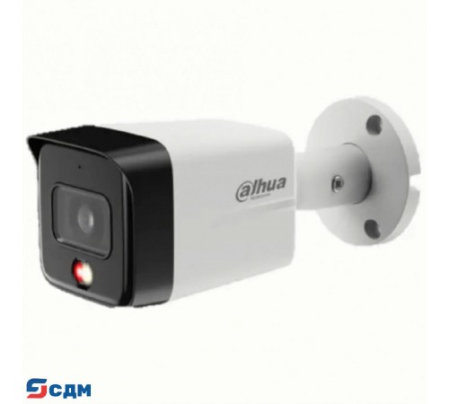 DAHUA DH-IPC-HFW1839TCP-A-IL-0280B-S6 Уличная цилиндрическая IP-видеокамера SmartDualLight 8Мп, 1/2.7” CMOS, объектив 2.8мм, обнаружение людей, микрофон, ИК 30м, LED 30м, IP67, металл/пластик