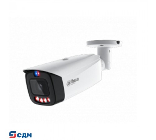 DAHUA DH-IPC-HFW3449T1P-AS-PV-0280B-PRO Уличная цилиндрическая IP-видеокамера WizColor TiOC K 4Мп, 1/1.8” CMOS, объектив 2.8мм, видеоаналитика, 2 микрофона, ИК 50м, LED 50м, IP67, металл/пластик