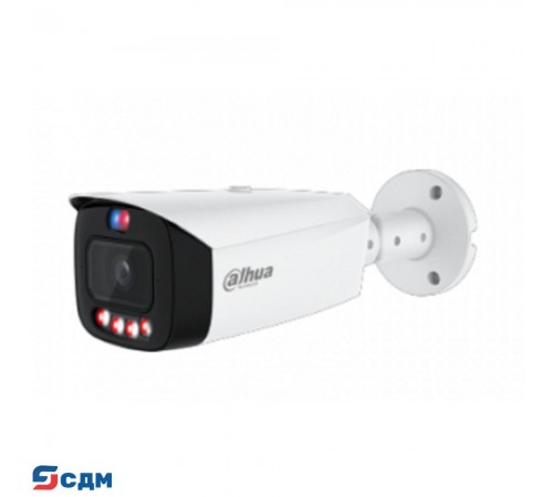 DAHUA DH-IPC-HFW3449T1P-AS-PV-0280B-PRO Уличная цилиндрическая IP-видеокамера WizColor TiOC K 4Мп, 1/1.8” CMOS, объектив 2.8мм, видеоаналитика, 2 микрофона, ИК 50м, LED 50м, IP67, металл/пластик