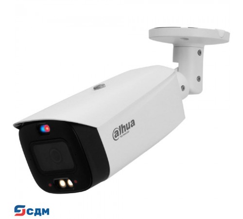 DAHUA DH-IPC-HFW3849T1P-AS-PV-0280B-S5 Уличная цилиндрическая IP-видеокамера TiOC с ИИ и активным сдерживанием 8Мп, 1/2.7” CMOS, объектив 2.8мм, видеоаналитика, ИК 30м, LED 30м, IP67
