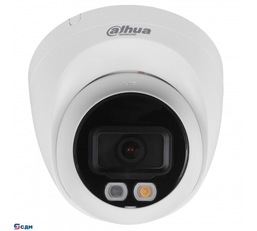 DAHUA DH-IPC-HDW2849TP-S-IL-0360B Уличная турельная IP-видеокамера SmartDualLight 8Мп, 1/2.7” CMOS, объектив 3.6мм, видеоаналитика, микрофон, ИК 30м, LED 30м, IP67, металл/пластик