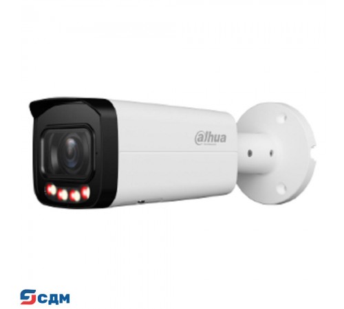 DAHUA DH-IPC-HFW2849TP-ZAS-IL Уличная цилиндрическая IP-видеокамера SmartDualLight 8Мп, 1/2.7” CMOS, моторизованный объектив 2.7~13.5мм, видеоаналитика, микрофон, ИК 60м, LED 60м, IP67, IK10