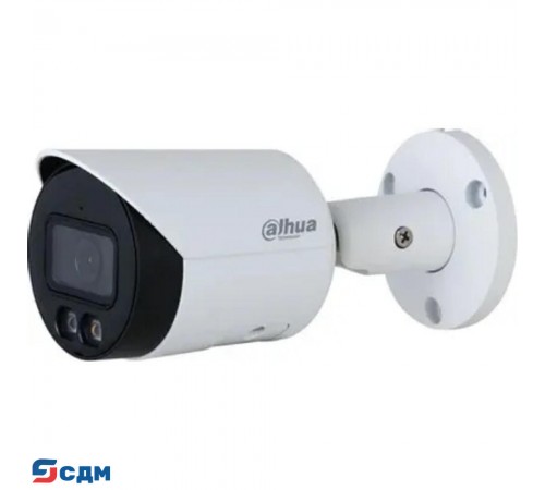 DAHUA DH-IPC-HFW2849SP-S-IL-0280B Уличная цилиндрическая IP-видеокамера SmartDualLight 8Мп, 1/2.7” CMOS, объектив 2.8мм, видеоаналитика, микрофон, ИК 30м, LED 30м, IP67, металл