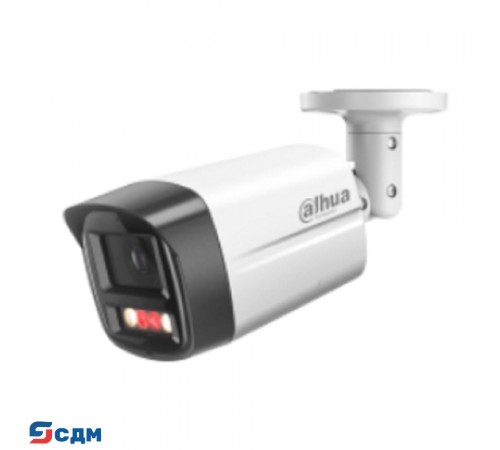 DAHUA DH-IPC-HFW2249TLP-S-LED-0280B-PRO Уличная цилиндрическая IP-видеокамера WizColor 2Мп, 1/2.9” CMOS, объектив 2.8мм, видеоаналитика, микрофон, LED 50м, IP67, металл