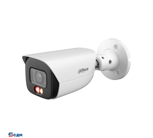 DAHUA DH-IPC-HFW3449EP-AS-IL-0280B Уличная цилиндрическая IP-видеокамера 4Мп, 1/2,9” CMOS, объектив 2.8мм, видеоаналитика,тревожные вх/вых: 1/1 , микрофон, ИК 50м, LED 50m, IP67, металл