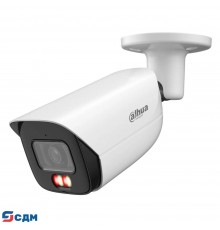 DAHUA DH-IPC-HFW3249EP-S-IL-0360B Уличная цилиндрическая IP-видеокамера 2Мп, 1/2.9” CMOS, объектив 3.6мм, видеоаналитика, микрофон, ИК 50м, LED 50м, IP67, металл
