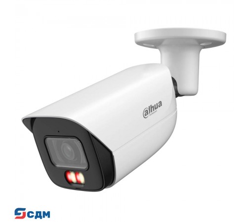 DAHUA DH-IPC-HFW3249EP-S-IL-0360B Уличная цилиндрическая IP-видеокамера 2Мп, 1/2.9” CMOS, объектив 3.6мм, видеоаналитика, микрофон, ИК 50м, LED 50м, IP67, металл