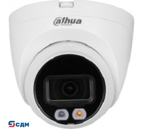 DAHUA DH-IPC-HDW2249TP-S-IL-0360B Уличная турельная IP-видеокамера SmartDualLight 2Мп, 1/2.8” CMOS, объектив 3.6мм, видеоаналитика, микрофон, ИК 30м, LED 30м, IP67, металл/пластик