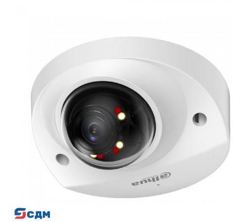 DAHUA DH-IPC-HDBW2249FP-AS-IL-0360B Уличная мини-купольная IP-видеокамера SmartDualLight 2Мп, 1/2.8” CMOS, объектив 3.6мм, видеоаналитика, микрофон, ИК 30м, LED 30м, IP67, IK10, металл